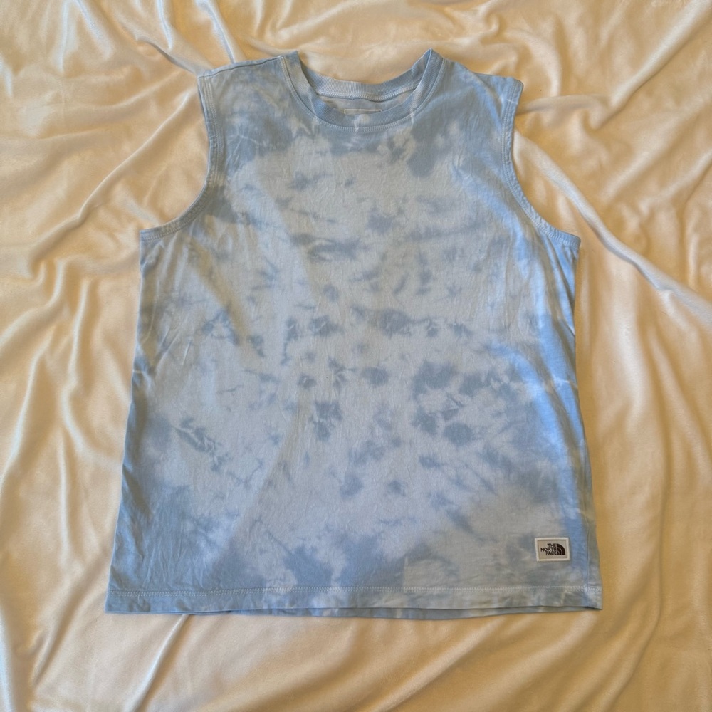 North Face Blue Tie-Dye Sleeveless Tank